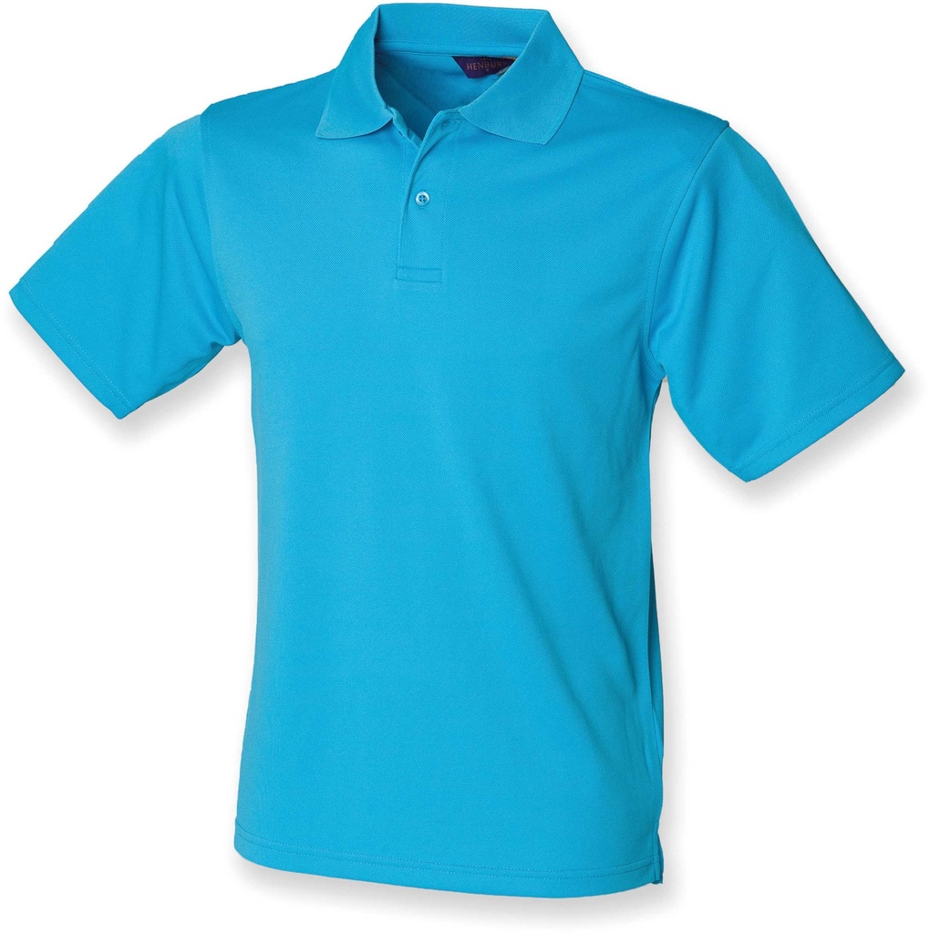 Polo Henbury Coolplus S/S Mens Turquoise