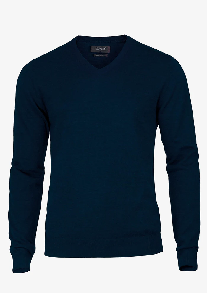 Nimbus Mens Ashbury V Neck Jumper Navy