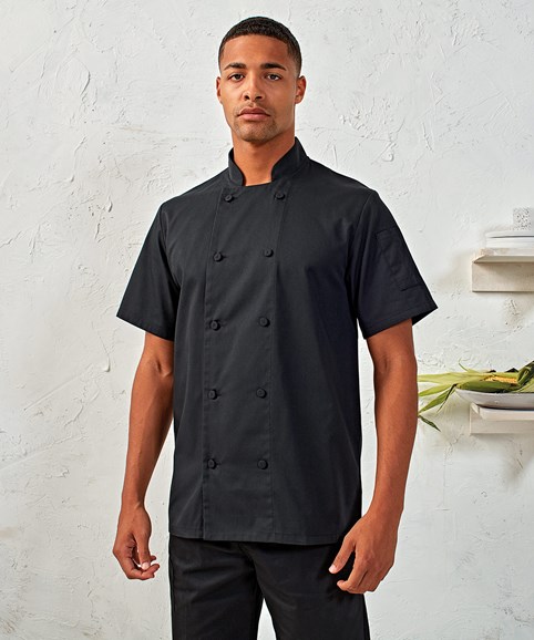 Premier Mens S/S Coolchecker Chef Jacket 